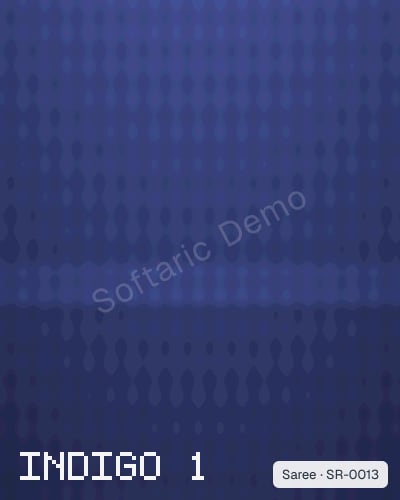 Dhakai Jamdani Saree - Indigo